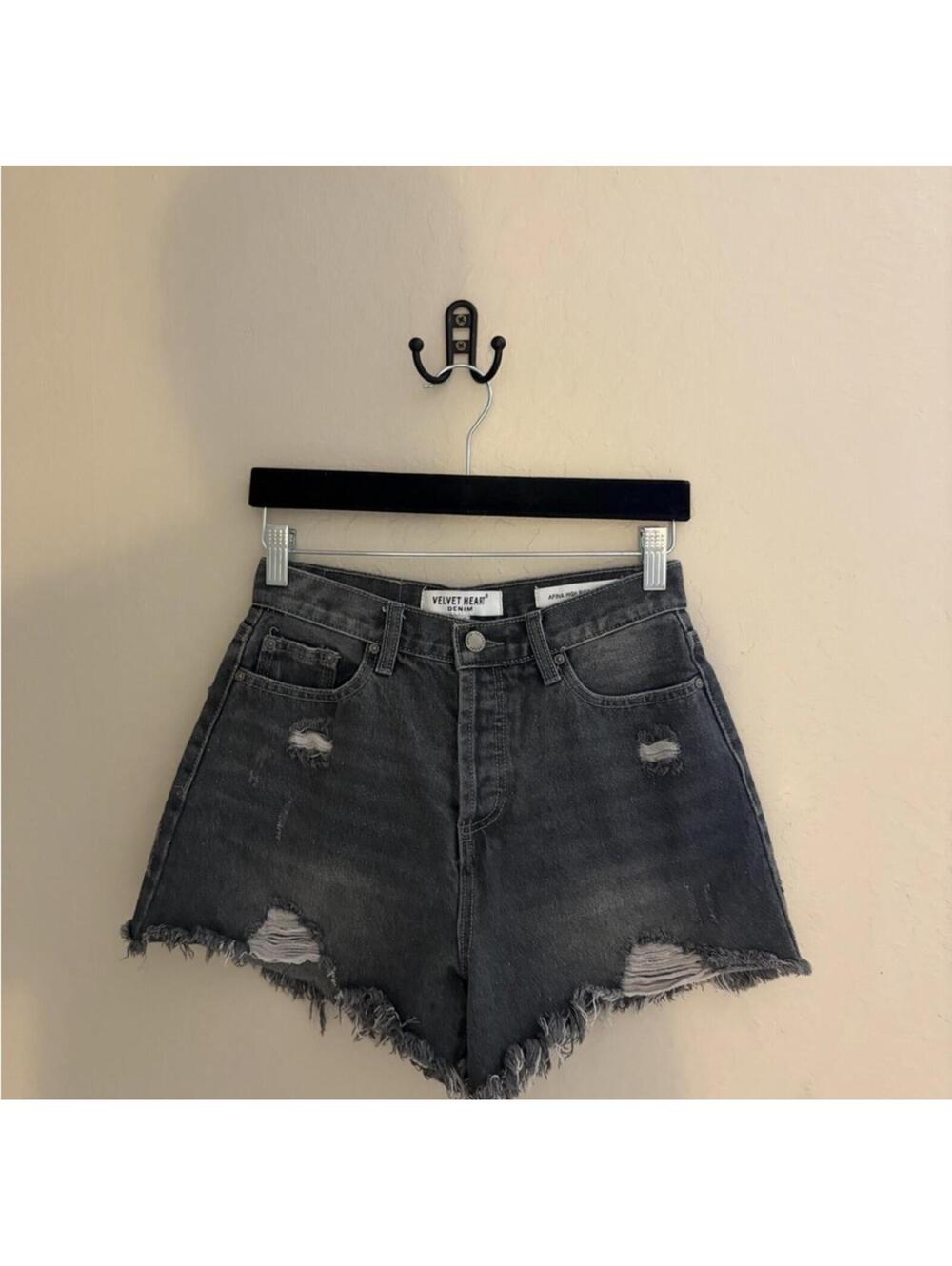 Velvet Heart Women's Charcoal Jean Shorts